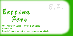 bettina pers business card